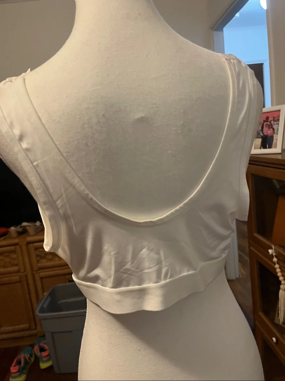 Lace Front-Closure Comfort Bra - White